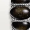 Anel Cartier Libre Tressage, obsidiana, diamantes