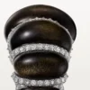 Anel Cartier Libre Tressage, obsidiana, diamantes