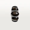Anel Cartier Libre Tressage, obsidiana, diamantes