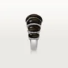 Anel Cartier Libre Tressage, obsidiana, diamantes