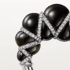 Anel Cartier Libre Tressage, obsidiana, diamantes