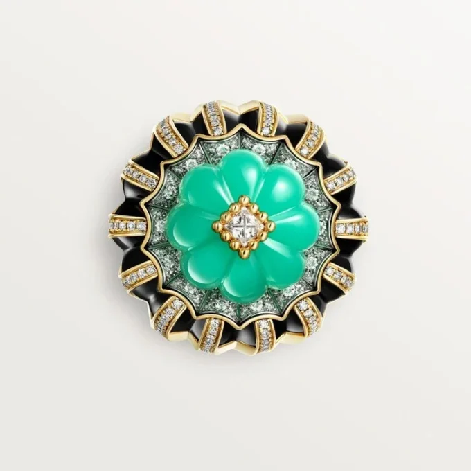 Anel Cartier Libre Tuttitutti, Crisoprase, Diamantes