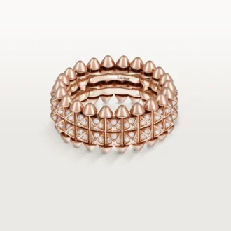Anel Clash De Cartier, Dupla Fila, Pavé