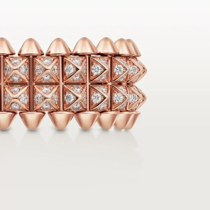 Anel Clash De Cartier, Dupla Fila, Pavé