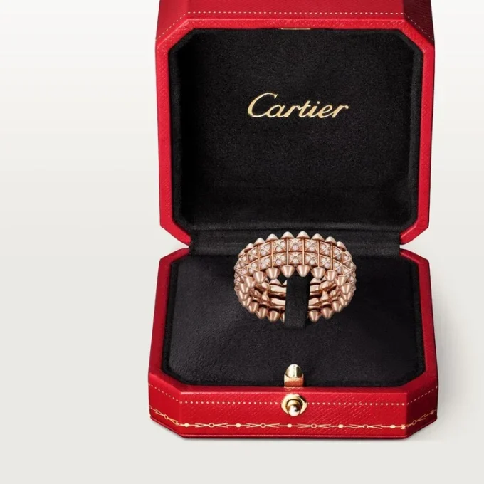 Anel Clash De Cartier, Dupla Fila, Pavé
