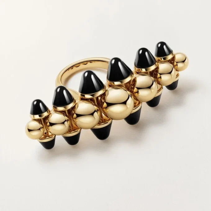 Anel Clash De Cartier, Modelo Extragrande, Ônix