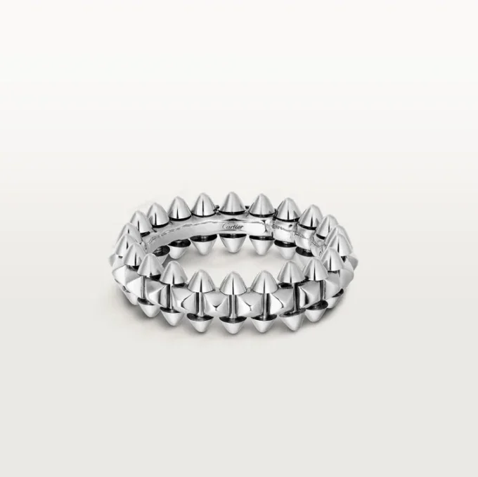 Anel Clash De Cartier Modelo Pequeno – Ouro Branco – Cartier
