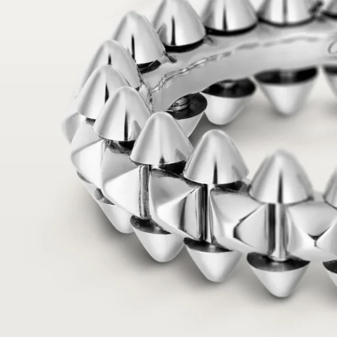 Anel Clash De Cartier Modelo Pequeno – Ouro Branco – Cartier