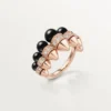 Anel Clash De Cartier, Ônix, Modelo Extragrande, Diamantes