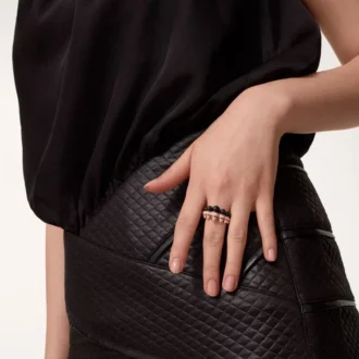 Anel Clash De Cartier, Ônix, Modelo Extragrande, Diamantes