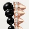 Anel Clash De Cartier, Ônix, Modelo Extragrande, Diamantes