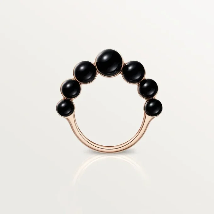 Anel Clash De Cartier, Ônix, Modelo Extragrande, Diamantes