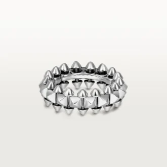 Anel Clash De Cartier – Ouro Branco, Modelo Médio | Cartier Us