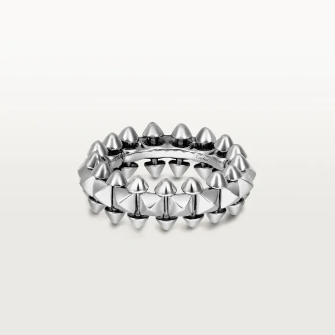 Anel Clash De Cartier – Ouro Branco, Modelo Médio | Cartier Us
