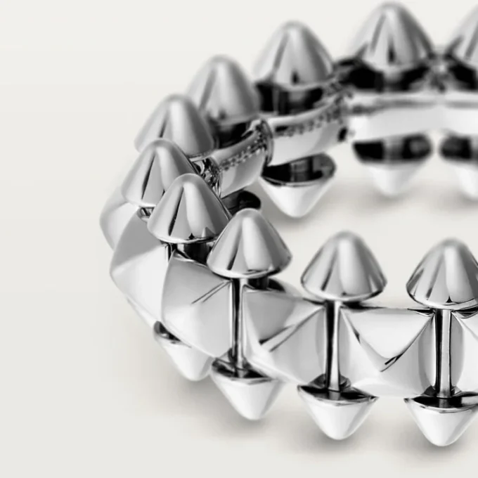 Anel Clash De Cartier – Ouro Branco, Modelo Médio | Cartier Us
