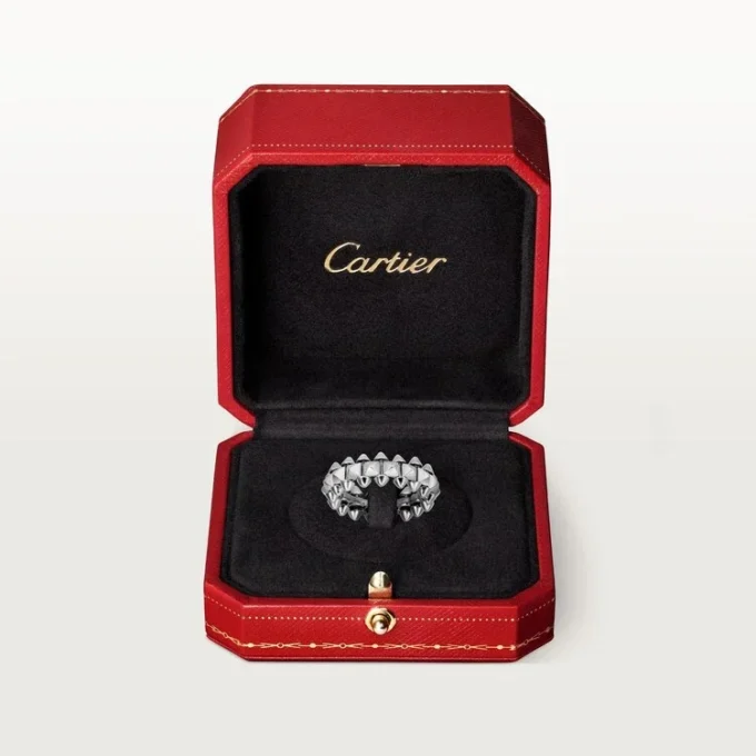 Anel Clash De Cartier – Ouro Branco, Modelo Médio | Cartier Us