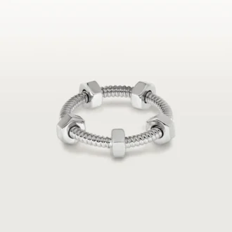Anel Ecrou De Cartier – Ouro Branco – Cartier