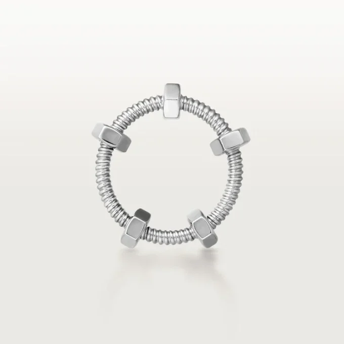 Anel Ecrou De Cartier – Ouro Branco – Cartier