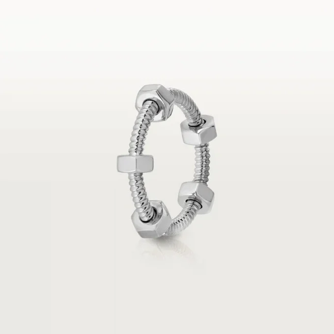Anel Ecrou De Cartier – Ouro Branco – Cartier