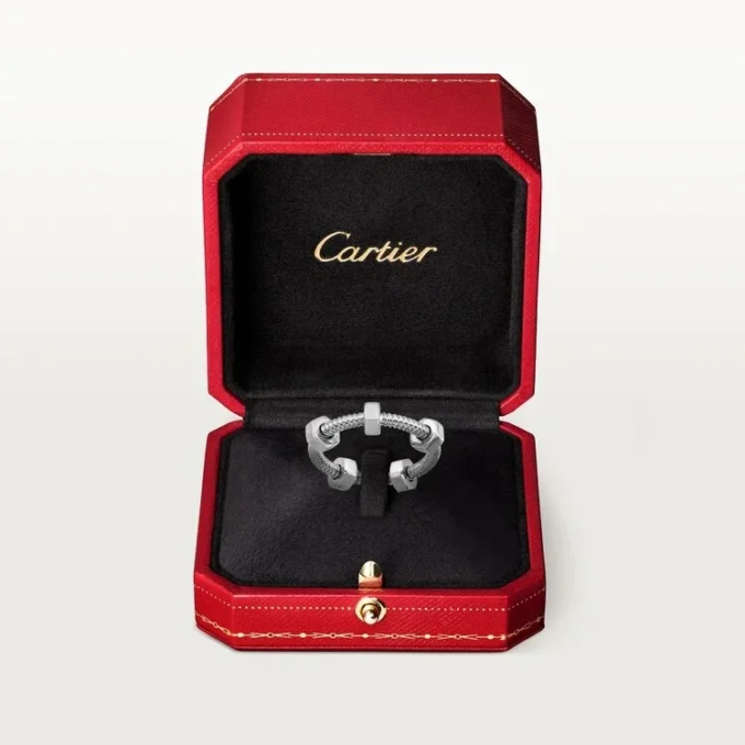 Anel Ecrou De Cartier – Ouro Branco – Cartier