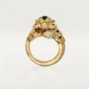 Anel Faune Et Flore De Cartier, diamantes amarelos, laranja e castanhos, pavé