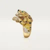 Anel Faune Et Flore De Cartier, diamantes amarelos, laranja e castanhos, pavé