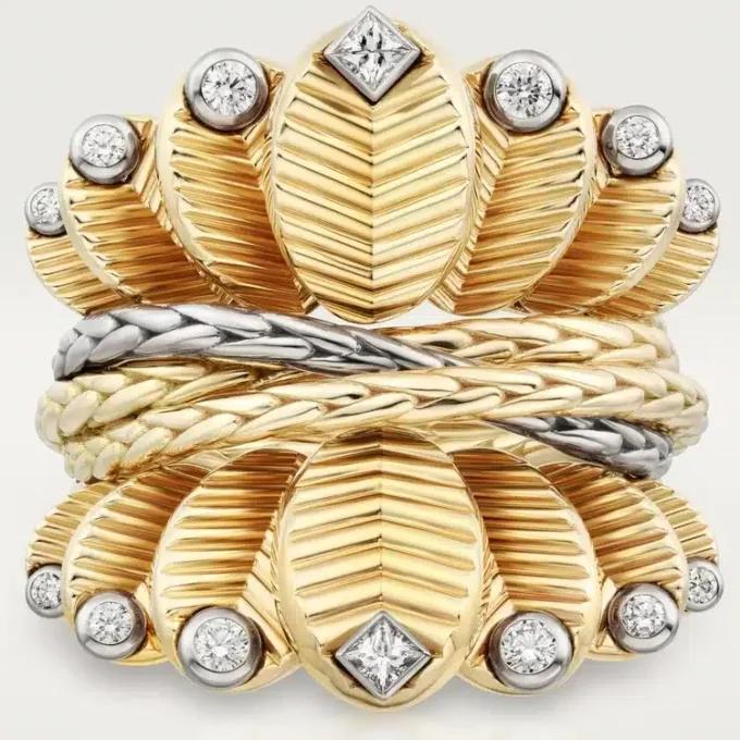 Anel Grain De Café, Diamantes