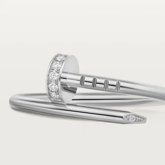Anel Juste Un Clou, Modelo Pequeno, Diamantes