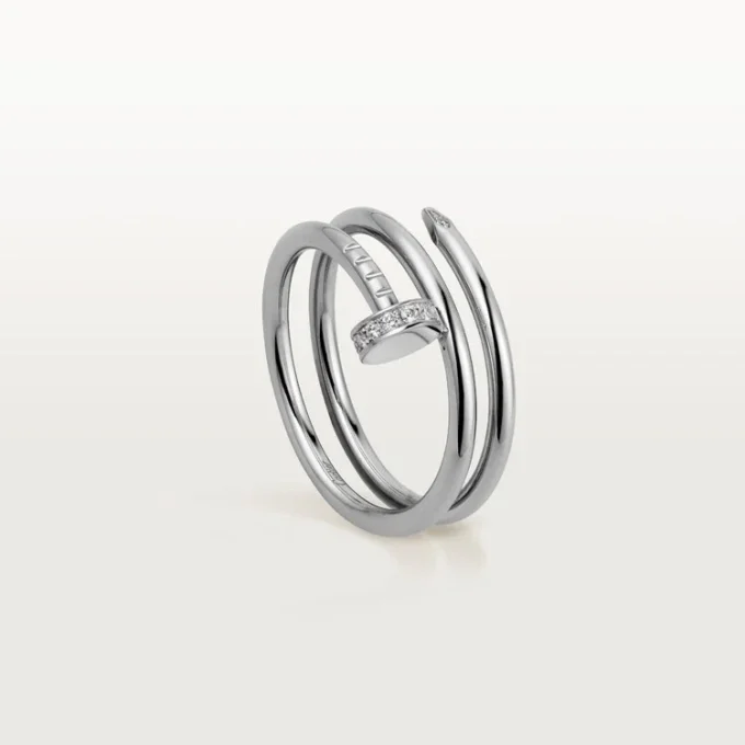 Anel Juste Un Clou – Ouro Branco, Diamantes – Cartier