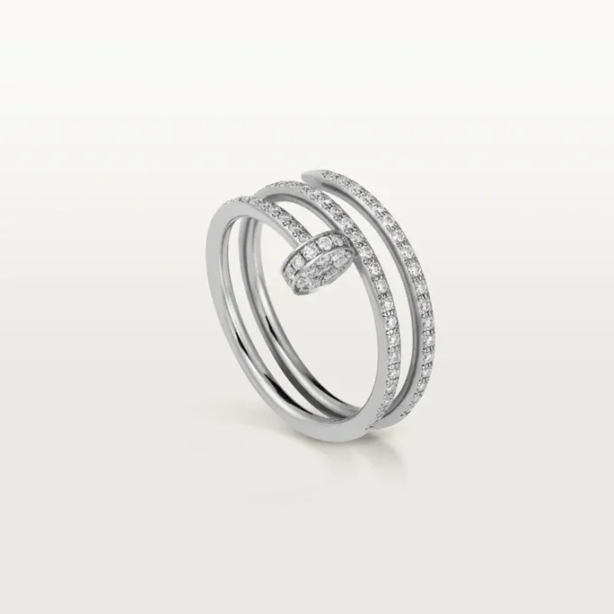 Anel Juste Un Clou – Ouro Branco, Diamantes – Cartier