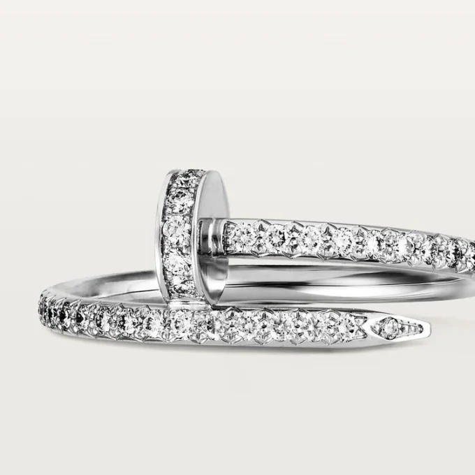 Anel Juste Un Clou – Ouro Branco, Diamantes – Cartier