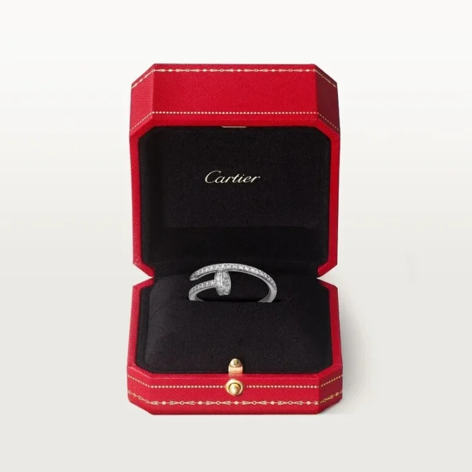 Anel Juste Un Clou – Ouro Branco, Diamantes – Cartier