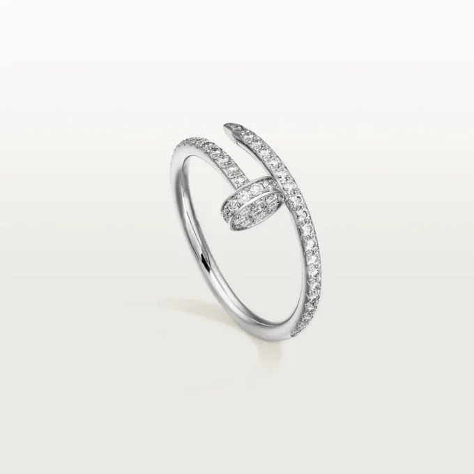 Anel Juste Un Clou – Ouro Branco, Diamantes – Cartier