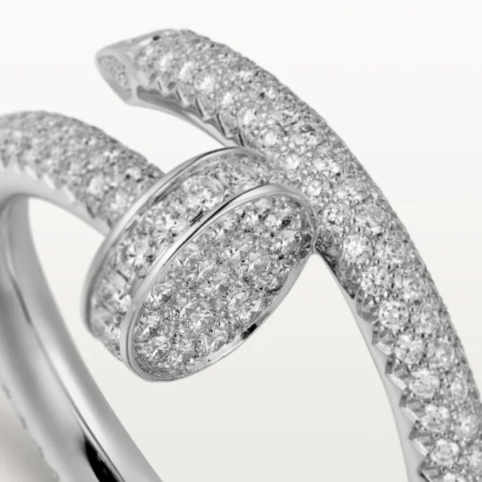 Anel Juste Un Clou – Ouro Branco, Diamantes – Cartier