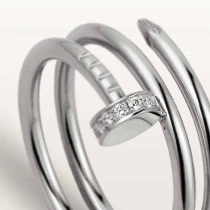Anel Juste Un Clou – Ouro Branco, Diamantes – Cartier