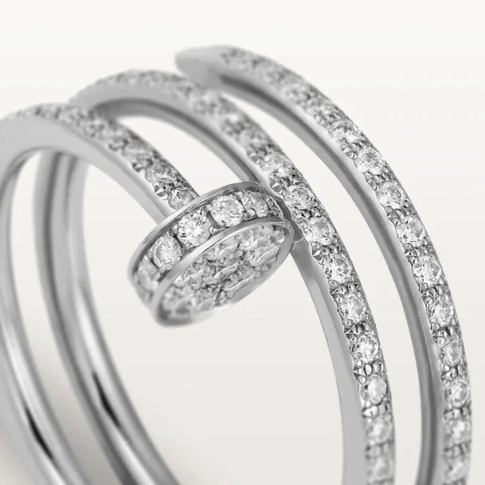 Anel Juste Un Clou – Ouro Branco, Diamantes – Cartier
