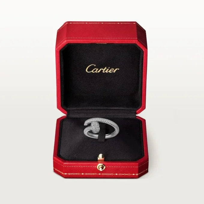 Anel Juste Un Clou – Ouro Branco, Diamantes – Cartier
