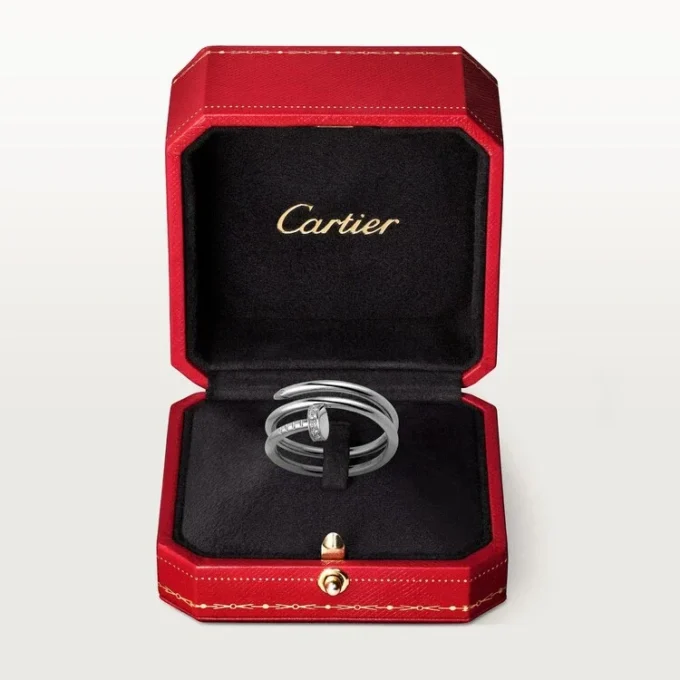 Anel Juste Un Clou – Ouro Branco, Diamantes – Cartier