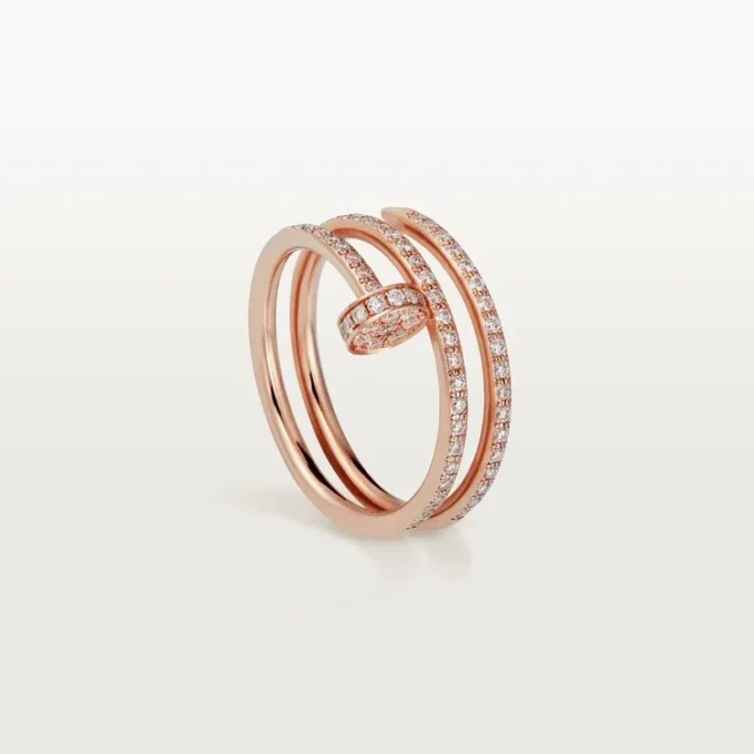 Anel Juste Un Clou – Ouro rosa, diamantes – Cartier