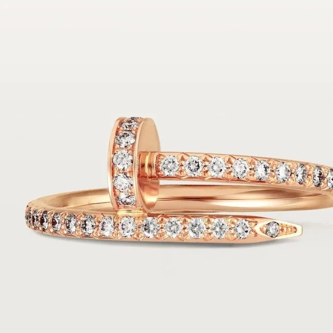 Anel Juste Un Clou – Ouro rosa, diamantes – Cartier