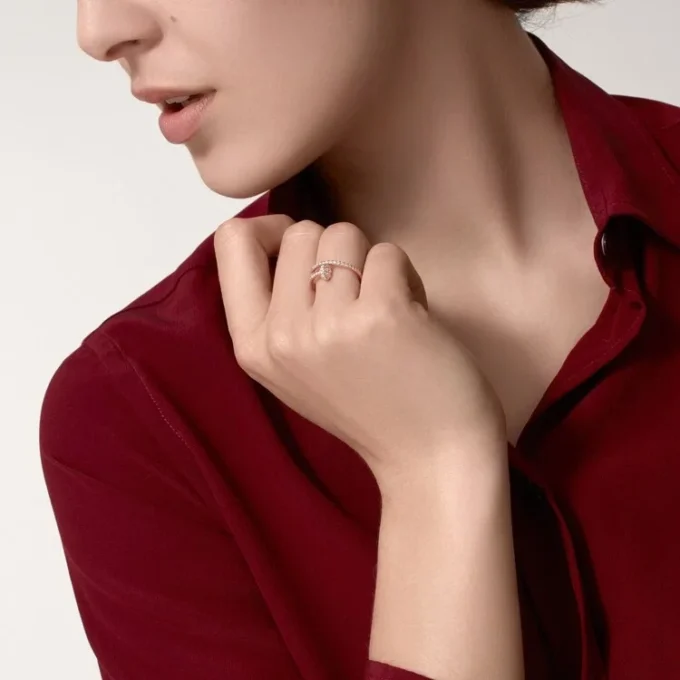 Anel Juste Un Clou – Ouro rosa, diamantes – Cartier