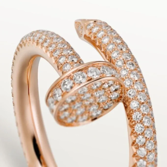 Anel Juste Un Clou – Ouro rosa, diamantes – Cartier
