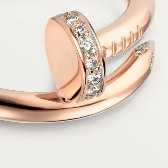 Anel Juste Un Clou – Ouro rosa, diamantes – Cartier
