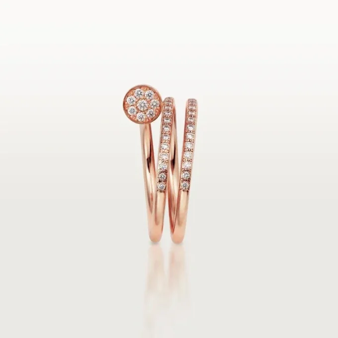 Anel Juste Un Clou – Ouro rosa, diamantes – Cartier