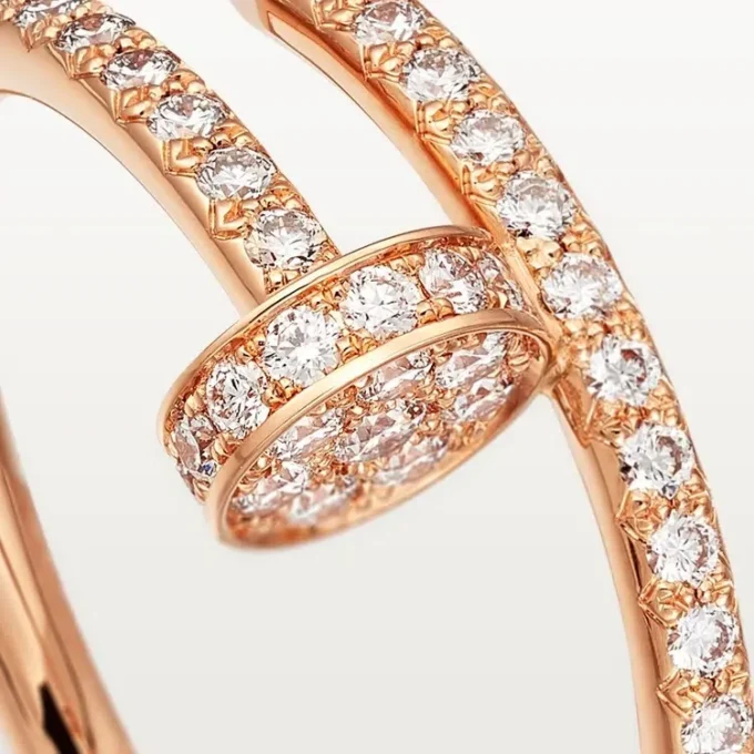 Anel Juste Un Clou – Ouro rosa, diamantes – Cartier