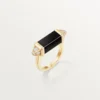 Anel Les Berlingots De Cartier, semi-pavimentado