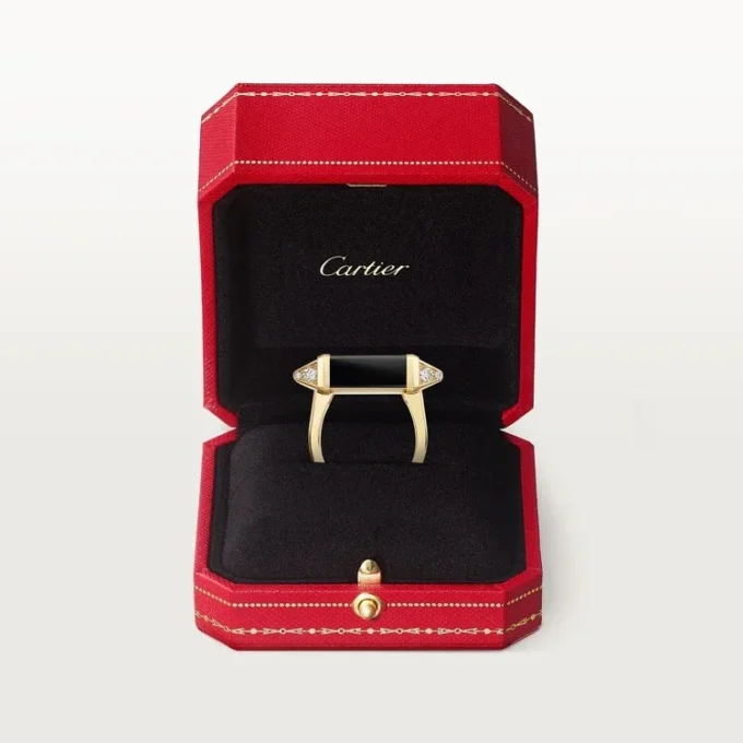 Anel Les Berlingots De Cartier, semi-pavimentado