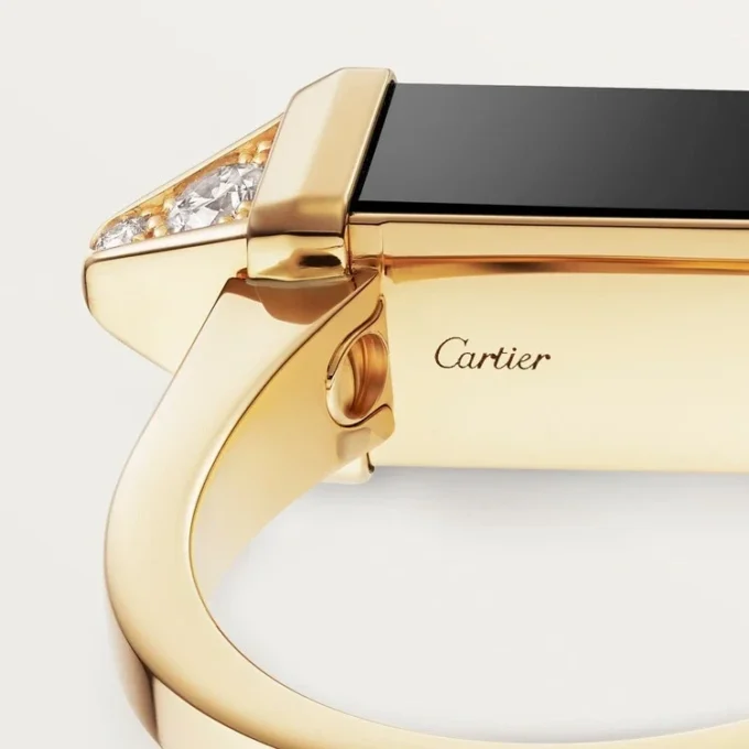 Anel Les Berlingots De Cartier, semi-pavimentado