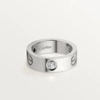Anel Love, 3 diamantes – Ouro branco, diamantes – Cartier