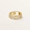 Anel Love, Modelo Clássico, Pavé, 6 Diamantes
